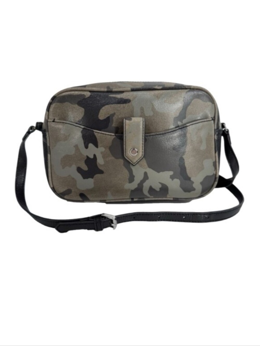 C.I.L.I Camouflage Crossbody Leather Bag - Green Camo